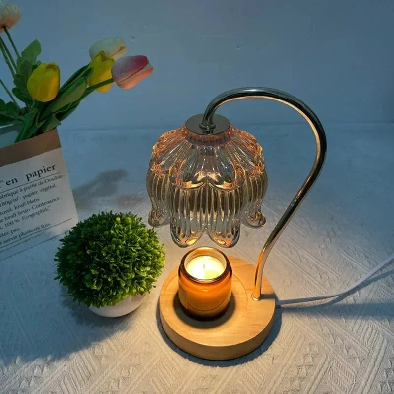 Lampada Scaldacandele in Vetro Ivey