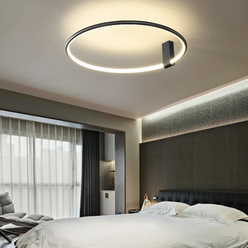 Aurenza - Lampada da soffitto LED rotonda moderna per soggiorno o camera da letto