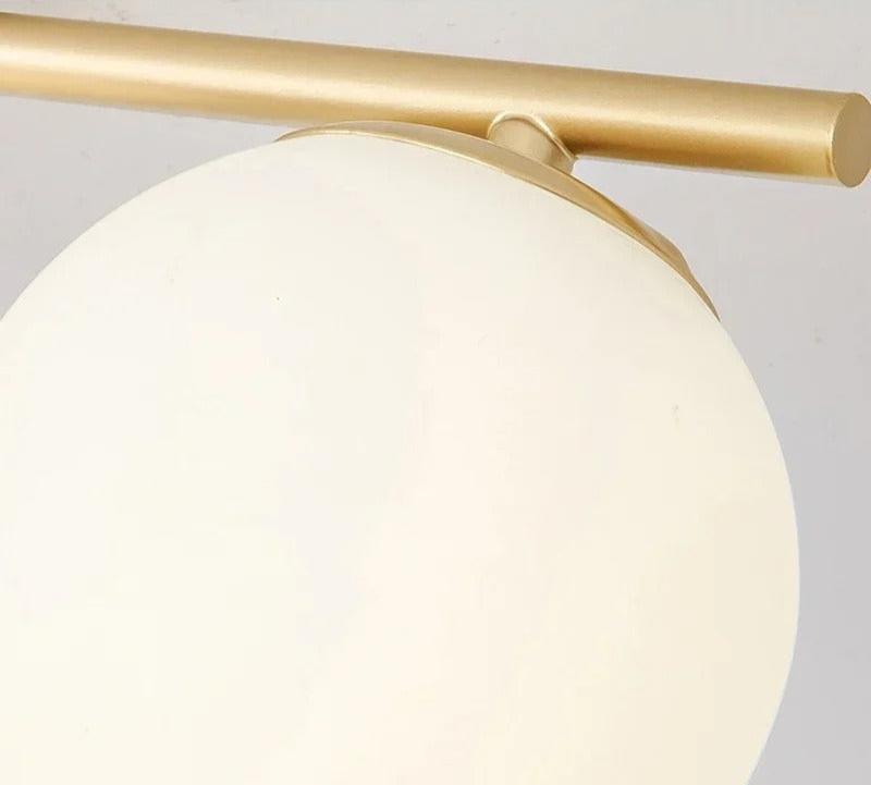 Lampada a soffitto in stile nordico realizzata in vetro – Elegante sfera bianca per ogni ambiente