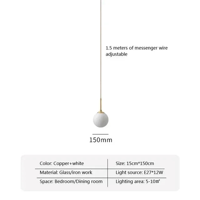 Lampada a Sospensione in Vetro Kinley