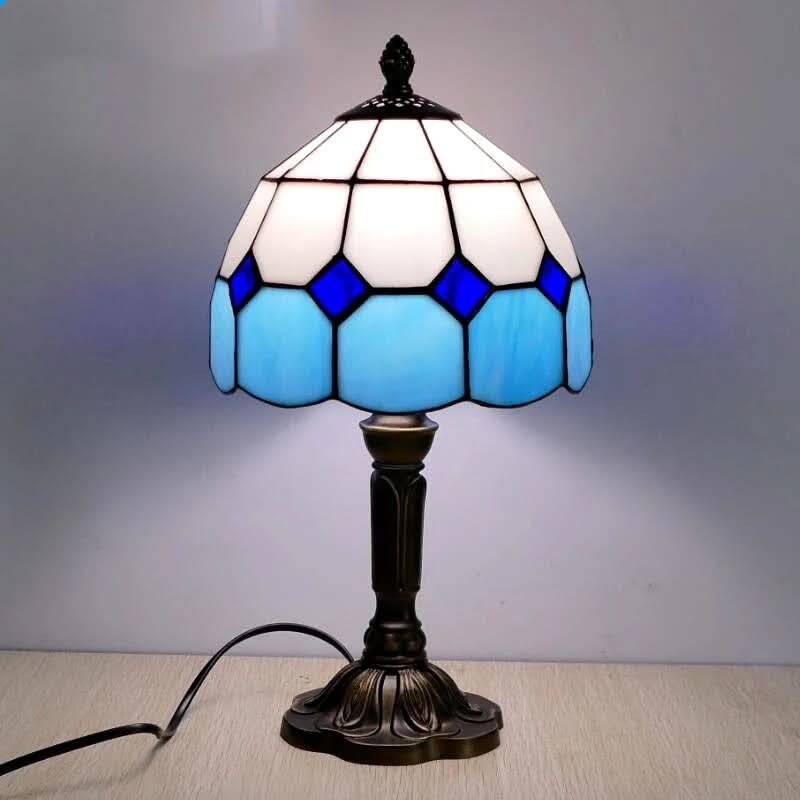 Lampada da Tavolo LED in Vetro Tiffany Barocco Retro E27