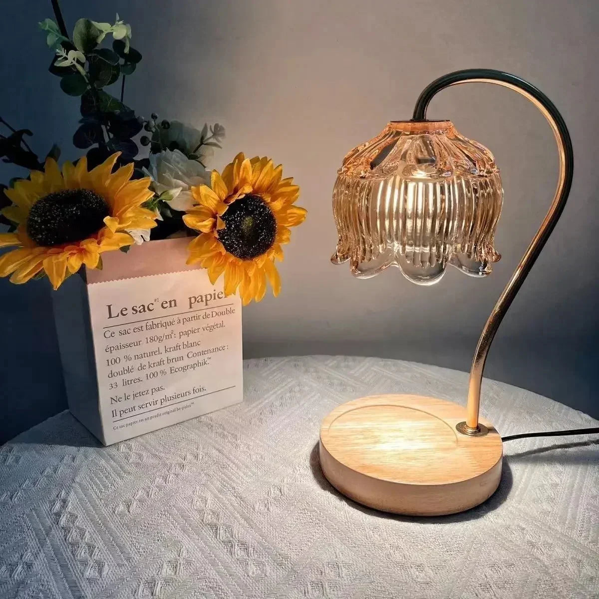 Lampada Scaldacandele in Vetro Ivey