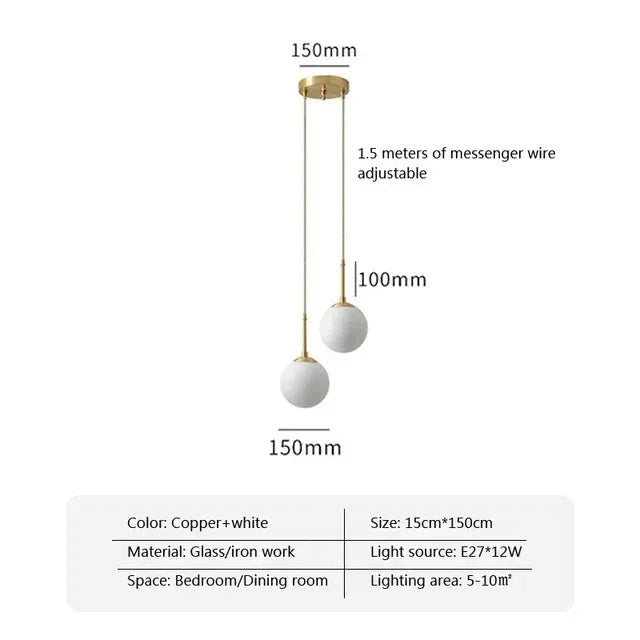 Lampada a Sospensione in Vetro Kinley