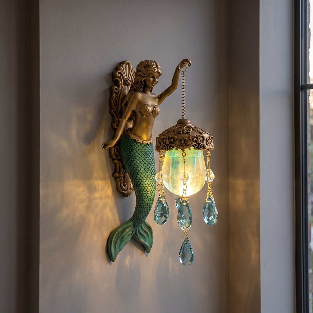 Applique Sirena con Lanterna Pendente
