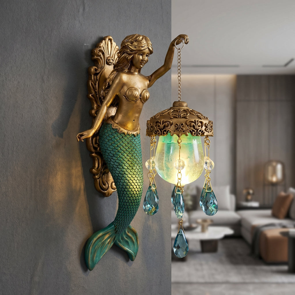 Applique Sirena con Lanterna Pendente