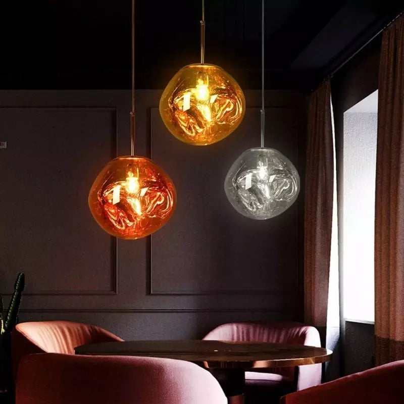 Clyvera - Lampada a Sospensione Artistica in Vetro Fuso Illuminazione Moderna ed Elegante per Interni