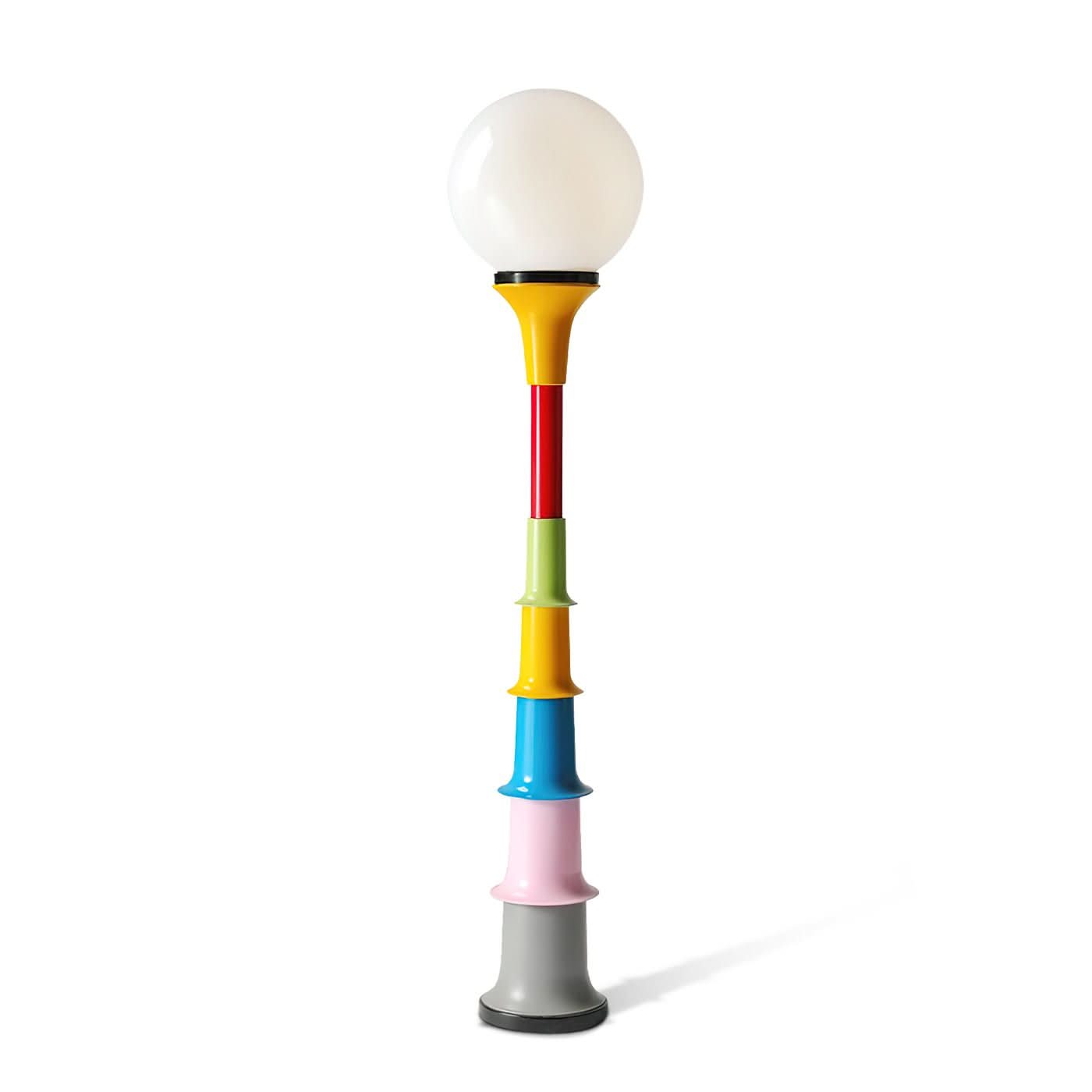 Lampada da Terra Moderna e Colorata con Paralume in Vetro