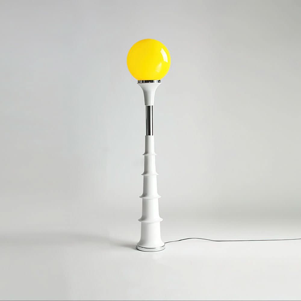 Lampada da Terra Moderna e Colorata con Paralume in Vetro