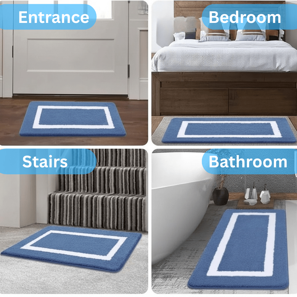 MICROFORM – Tappetino da bagno in microfibra morbido e antiscivolo per bagno e soggiorno