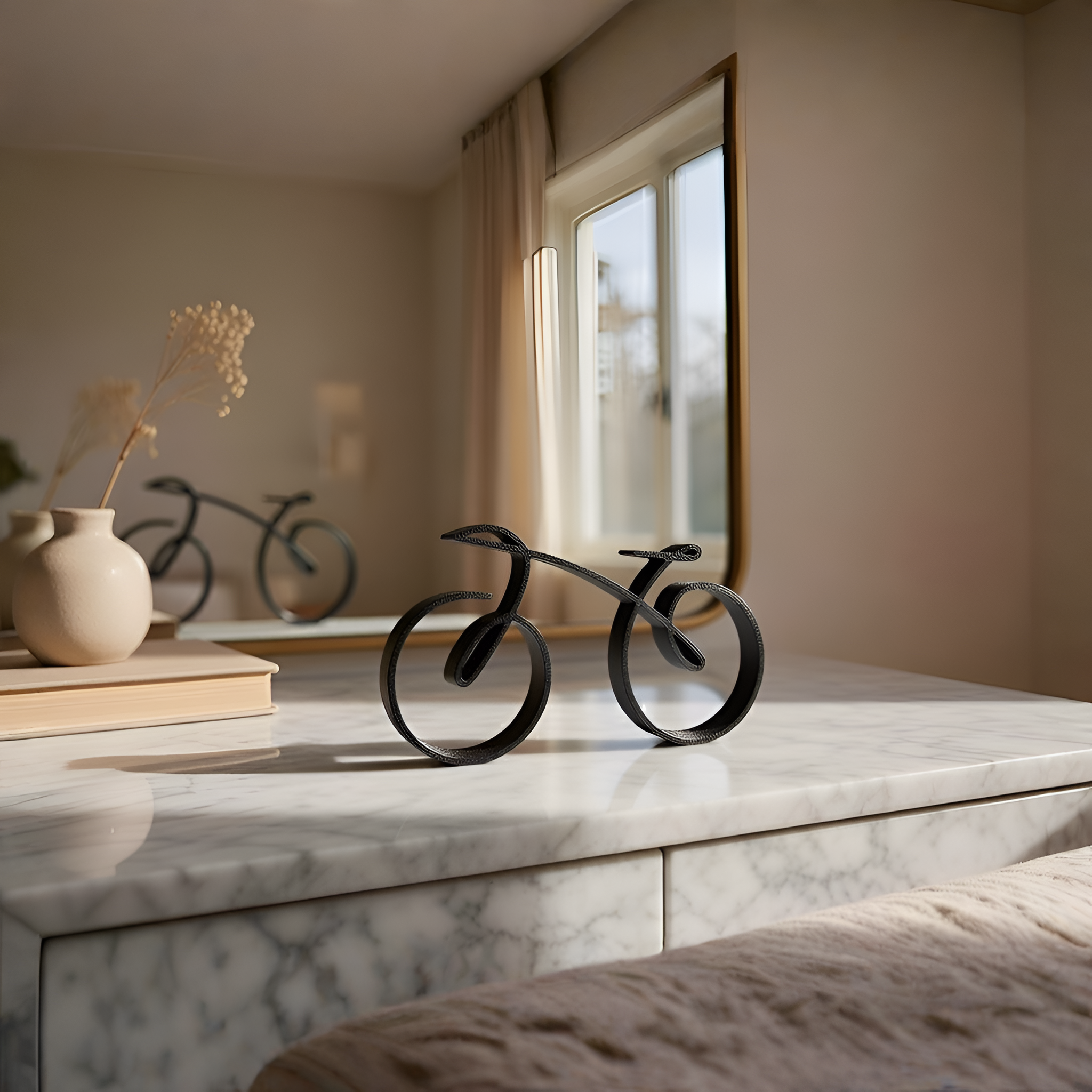 Faron - Scultura astratta a forma di bicicletta