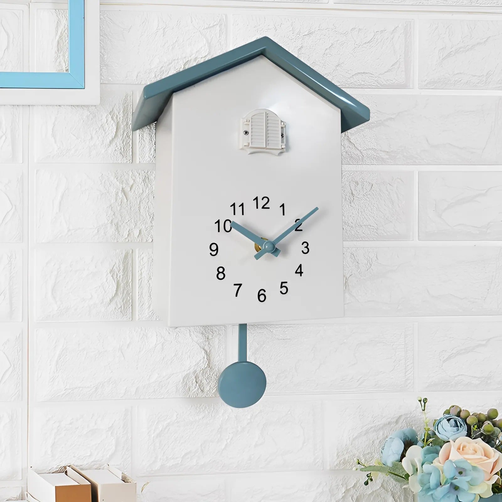 Minimalist Cuckoo Wall Clock in Sleek Black and White