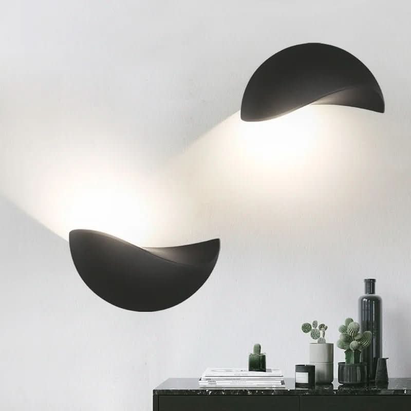Lampada da Parete LED Minimalista a Mezza Ronda – Lampada Moderna da Interno/Esterno - Set di 2