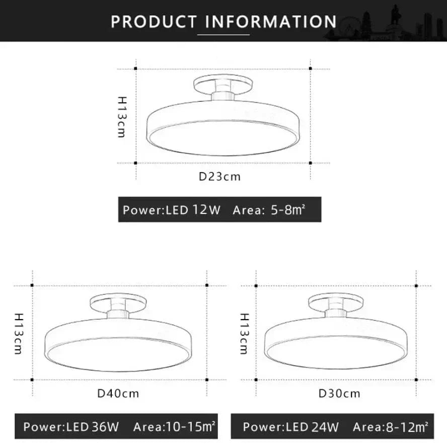 Lampada da soffitto LED con colori Macaron