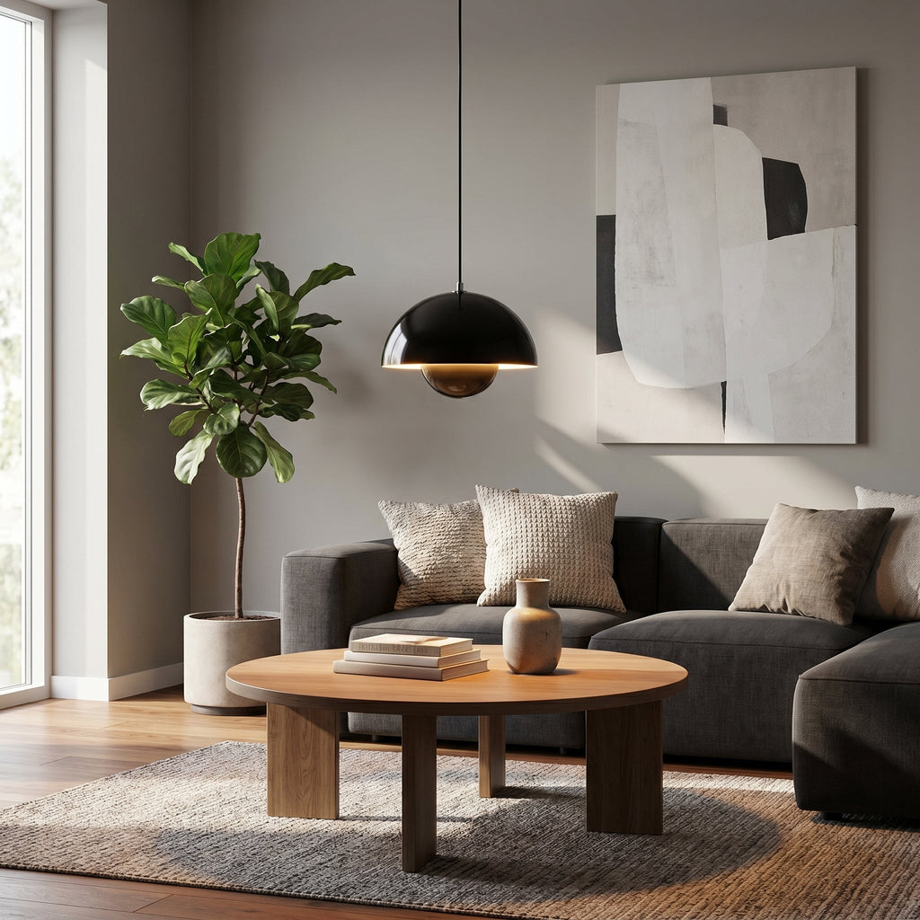 Lampada a sospensione minimalista a forma di mezzaluna