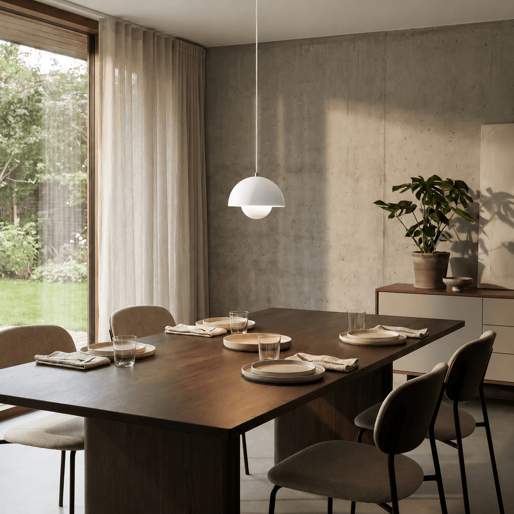 Lampada a sospensione minimalista a forma di mezzaluna