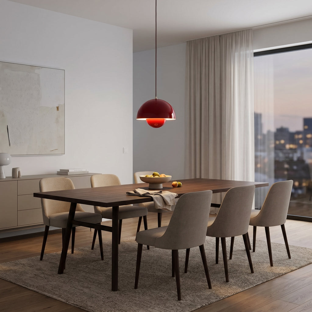 Lampada a sospensione minimalista a forma di mezzaluna
