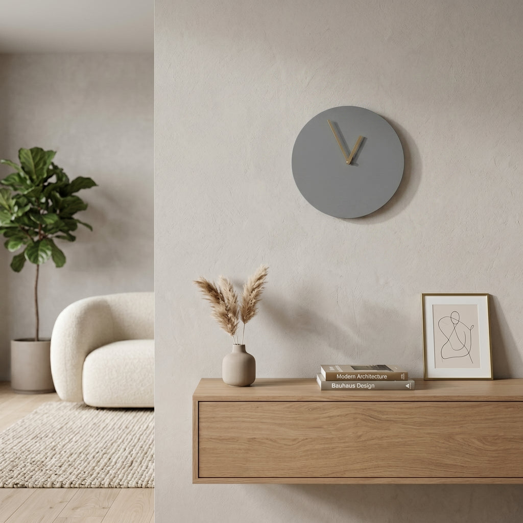 Orologio da parete rotondo minimalista senza numeri