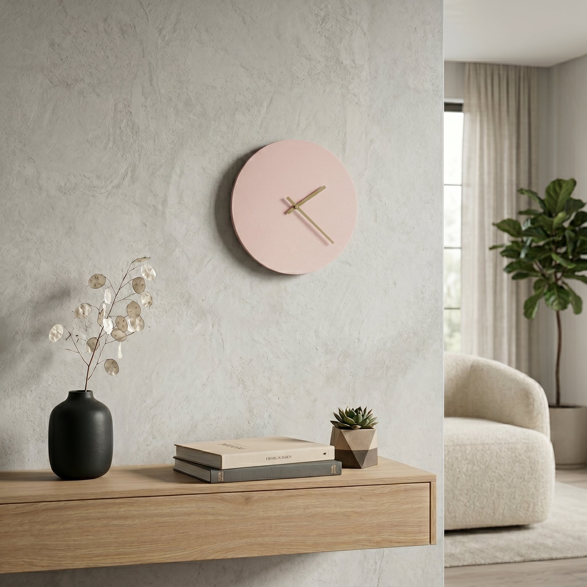 Orologio da parete rotondo minimalista senza numeri