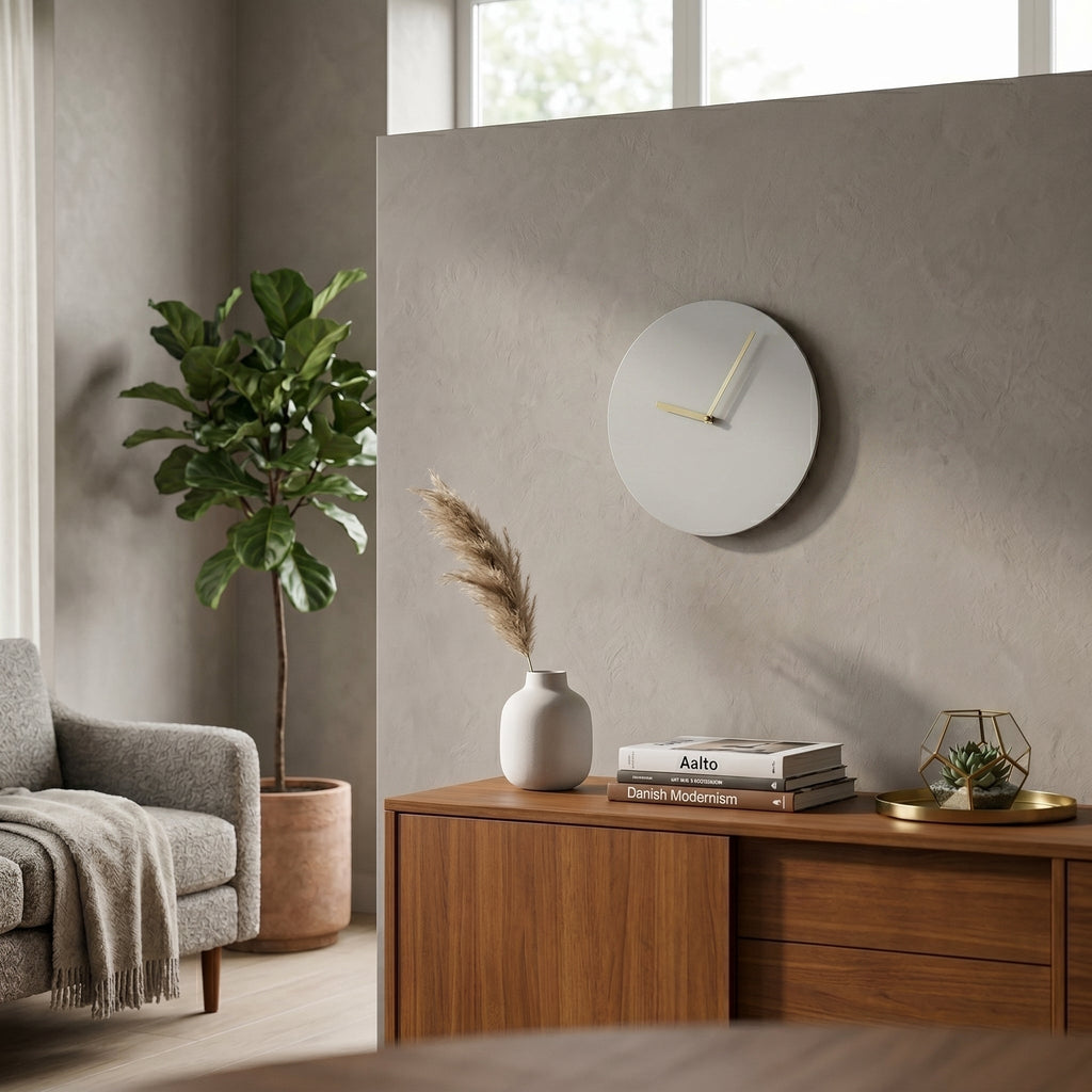 Orologio da parete rotondo minimalista senza numeri