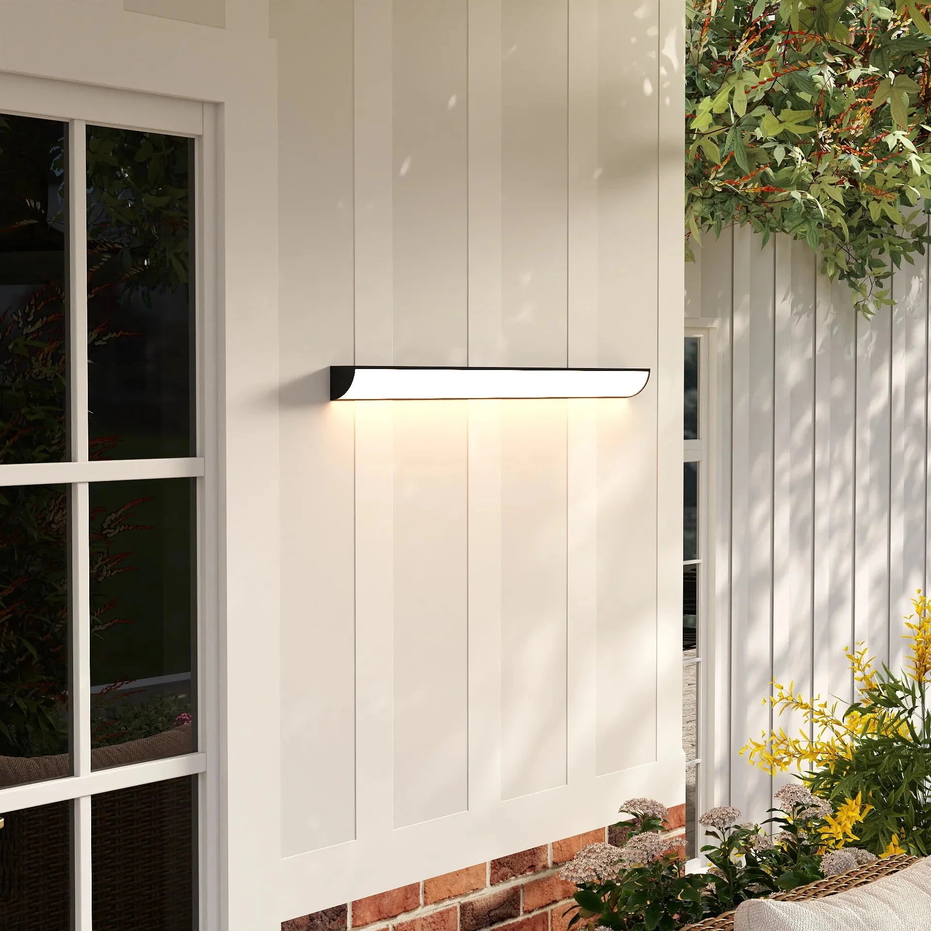 Lampada da parete LED a linea minimalista e impermeabile per esterni