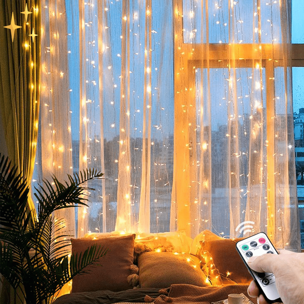 Tenda luminosa Brehn con telecomando e luce mobile per un'atmosfera calda e sicura a casa