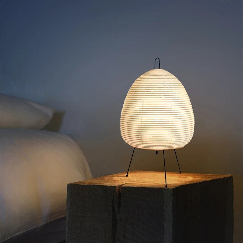 Lampada da Tavolo a Lanterne di Carta Giapponese
