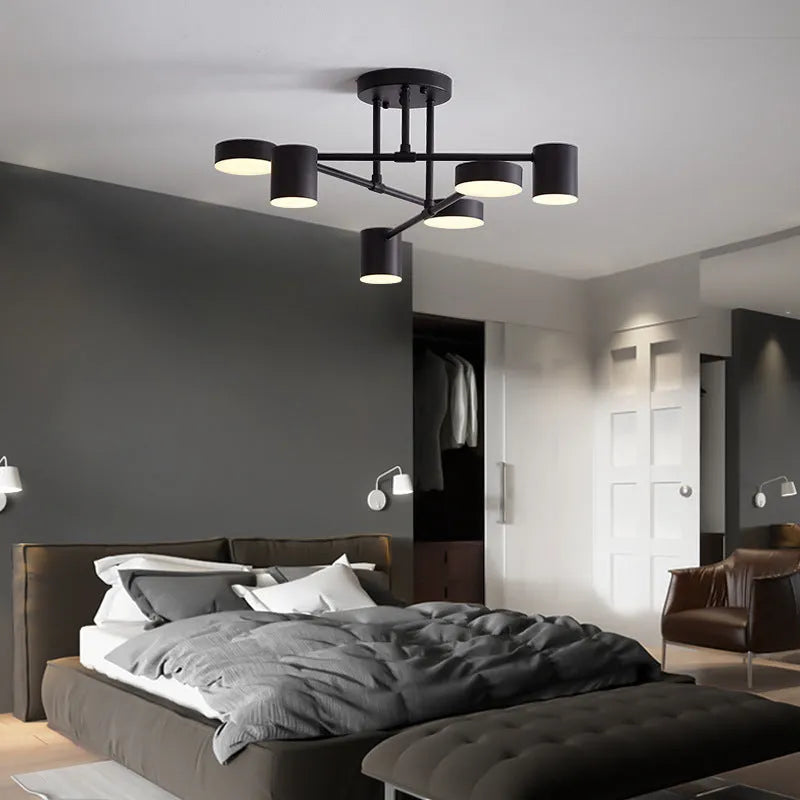 Lampada da soffitto moderna a 6 luci con modalità di illuminazione regolabili