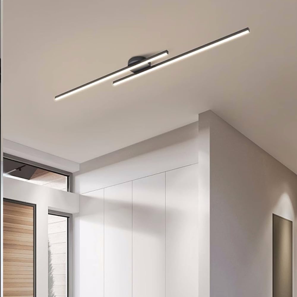 Moderna Lampada da Soffitto LED in Alluminio Semi Flush Mount
