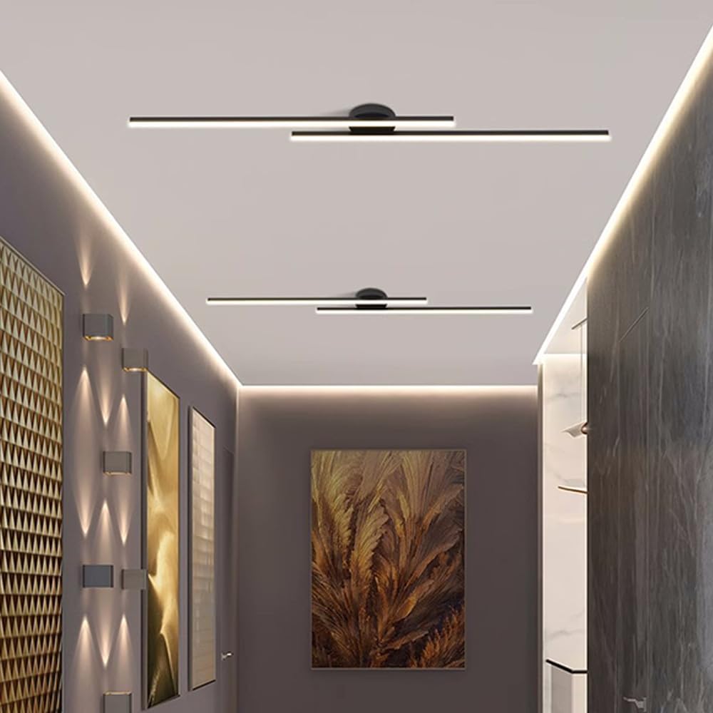 Moderna Lampada da Soffitto LED in Alluminio Semi Flush Mount
