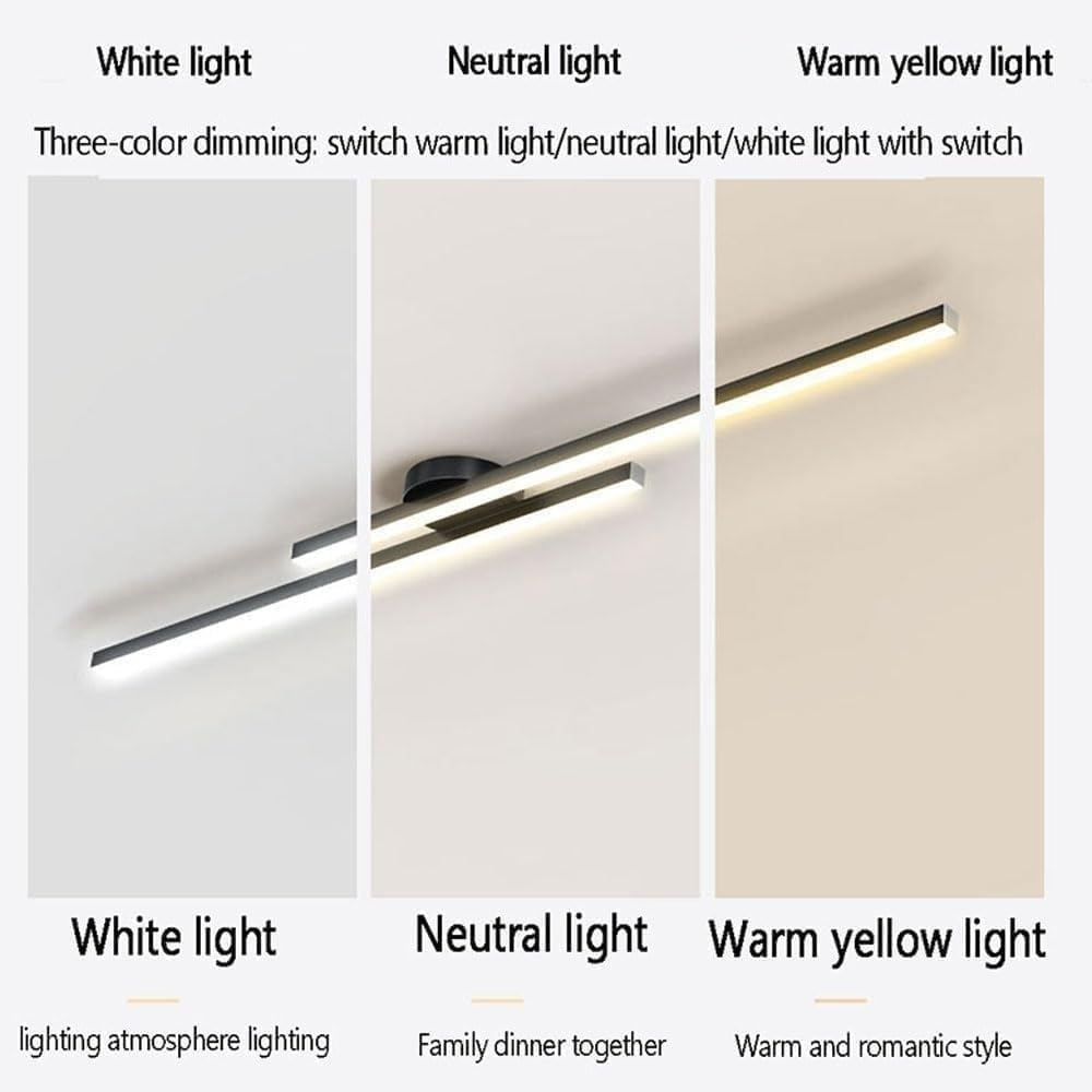 Modern Aluminium Semi Flush Mount LED Ceiling Light