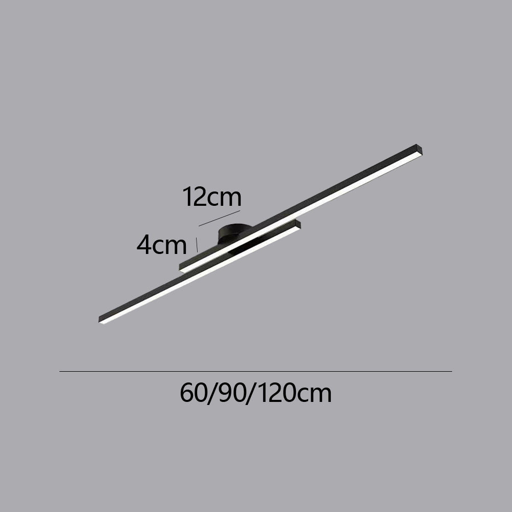 Modern Aluminium Semi Flush Mount LED Ceiling Light