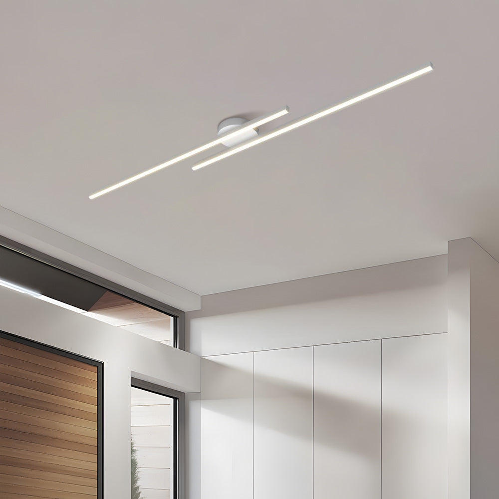 Moderna Lampada da Soffitto LED in Alluminio Semi Incassata