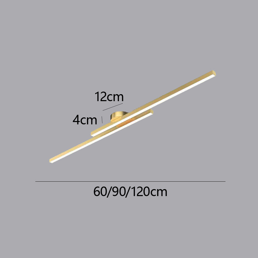 Modern Aluminium Semi Flush Mount LED Ceiling Light