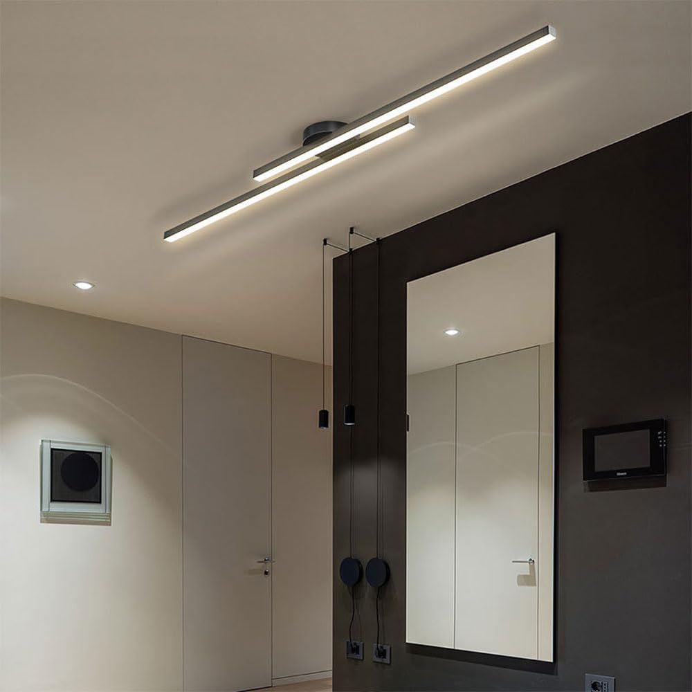Modern Aluminium Semi Flush Mount LED Ceiling Light