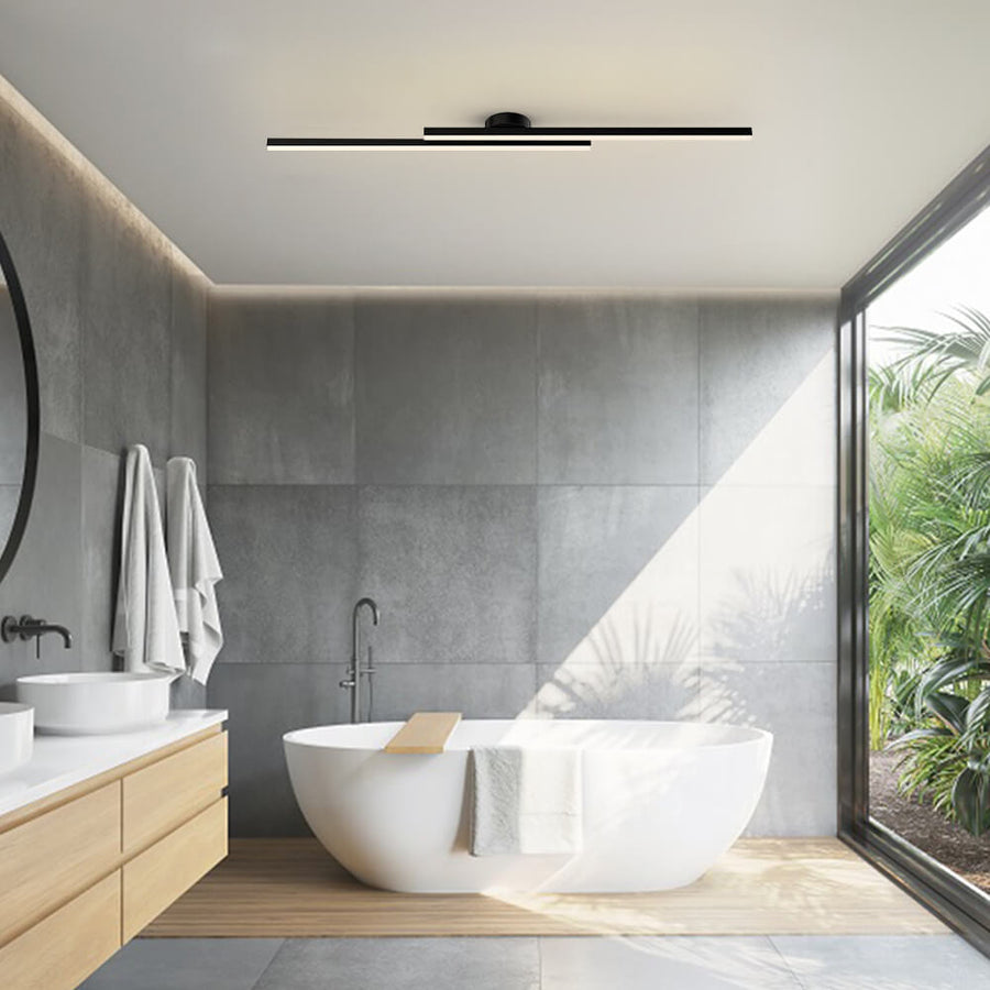 Modern Aluminium Semi Flush Mount LED Ceiling Light