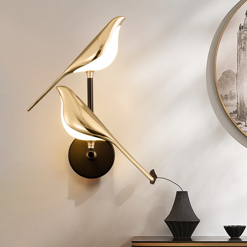 Lampada da parete moderna con uccelli - AviaryGlow