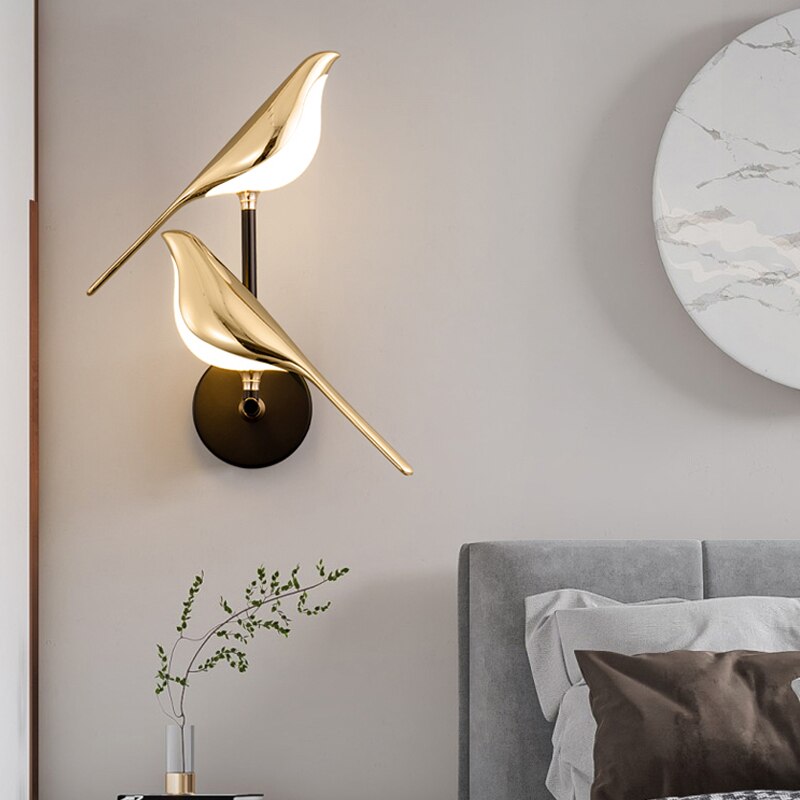 Lampada da parete moderna con uccelli - AviaryGlow