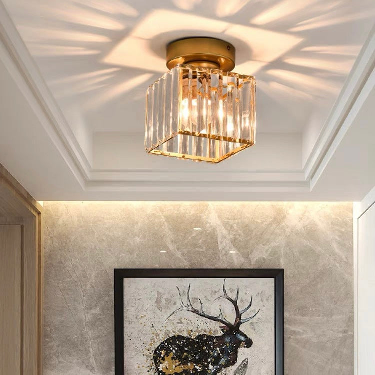 Lampada da Soffitto Moderno in Cristallo Nero a Incasso