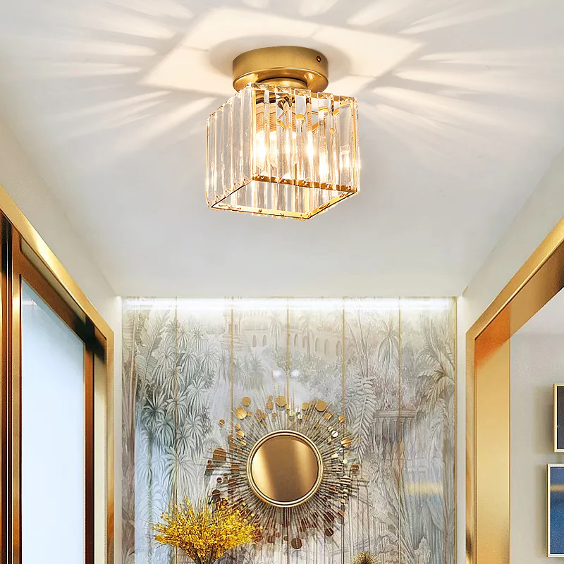Lampada da Soffitto Moderno in Cristallo Nero a Incasso
