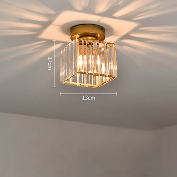 Lampada da Soffitto Moderno in Cristallo Nero a Incasso