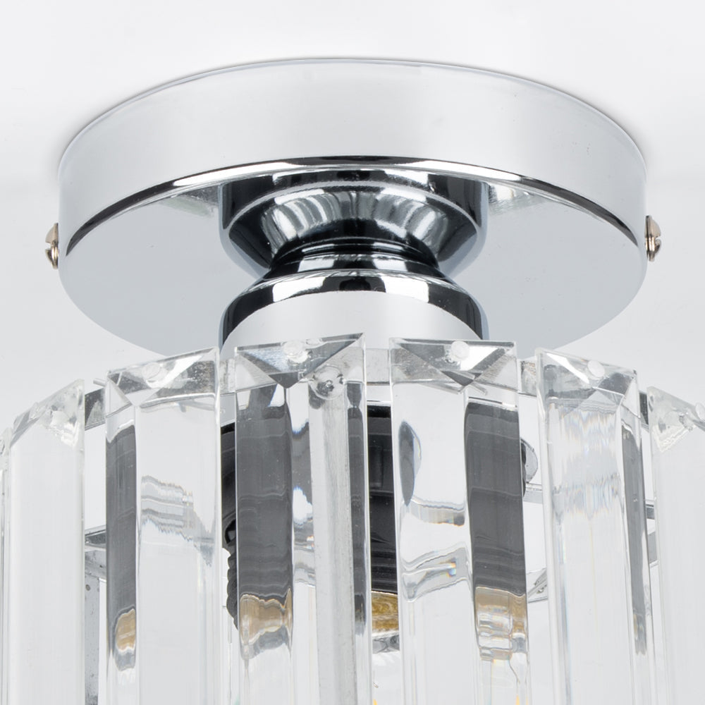 Lampada da Soffitto Moderno in Cristallo Nero a Incasso