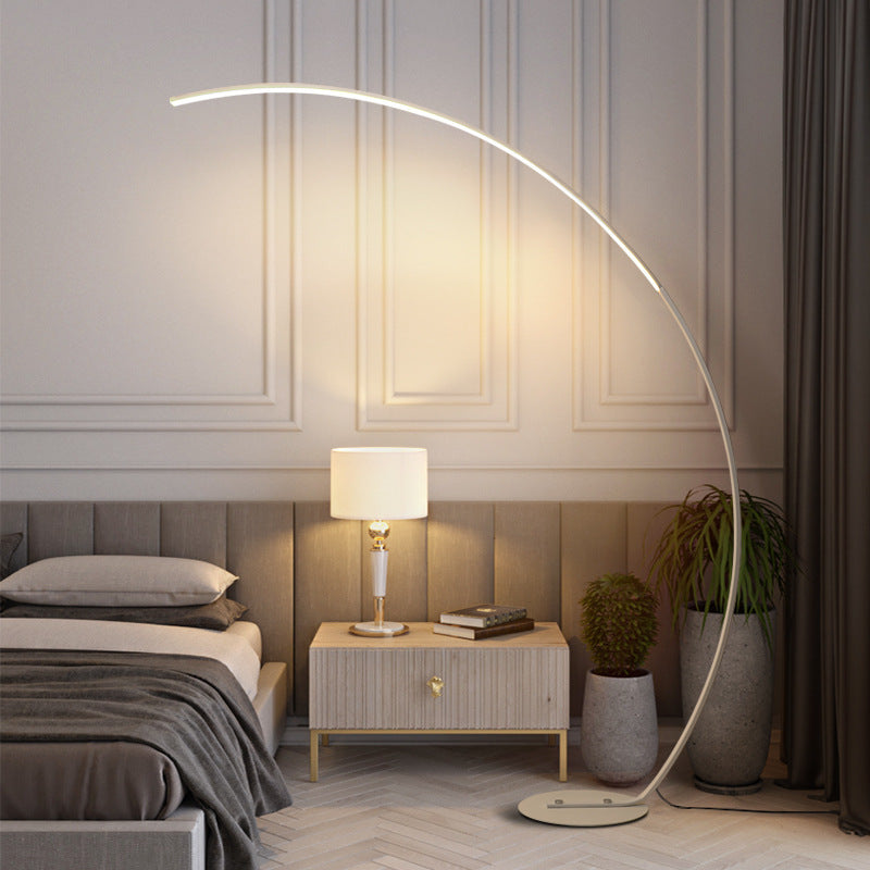 Lampada da Terra LED Nera Moderna Ardorus per Casa
