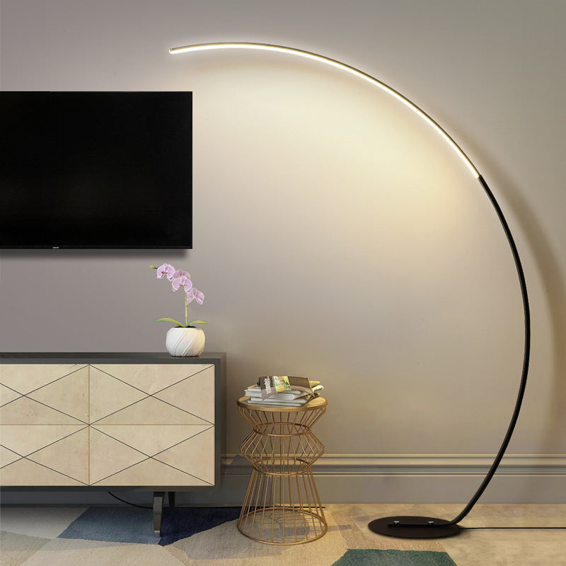 Lampada da Terra LED Nera Moderna Ardorus per Casa