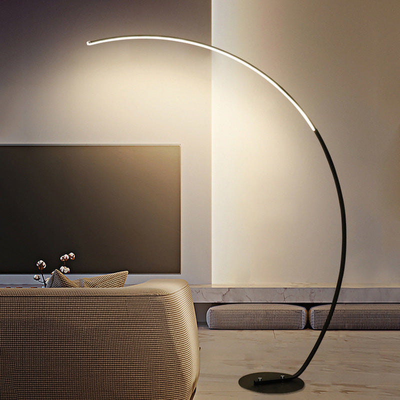 Lampada da Terra LED Nera Moderna Ardorus per Casa