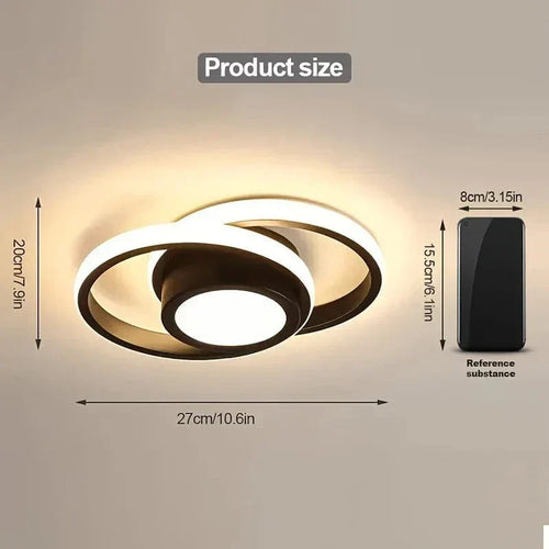 Modern LED Flush Mount Ceiling Light - Dimmable 3-Colour