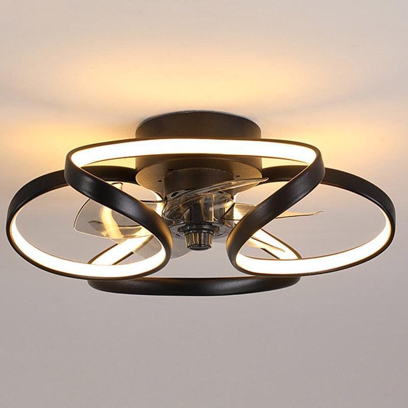 Modern Flower LED Ceiling Fan Light with Remote Control