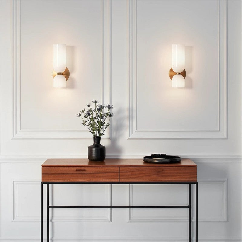Contemporary Glass Twin Wall Light for Stylish Interiors
