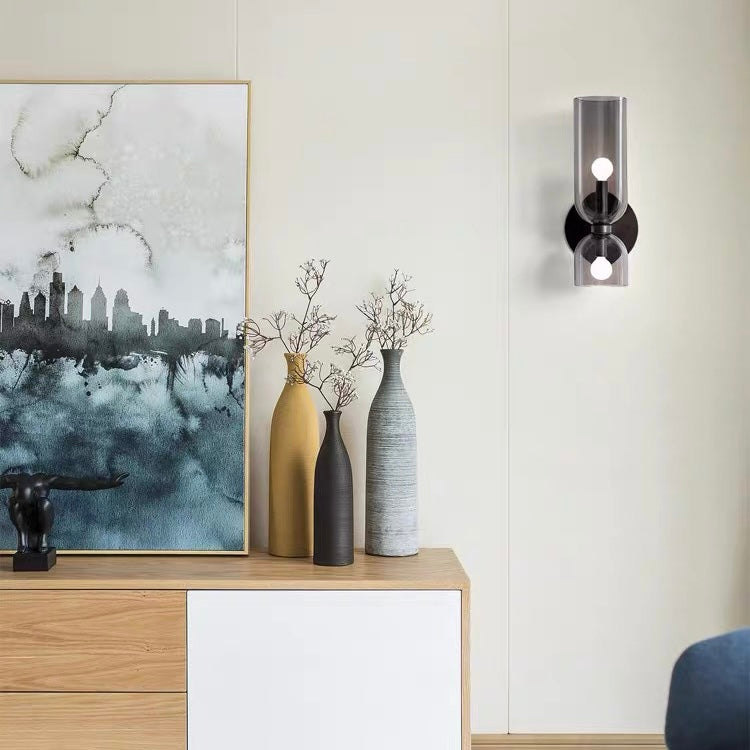 Contemporary Glass Twin Wall Light for Stylish Interiors