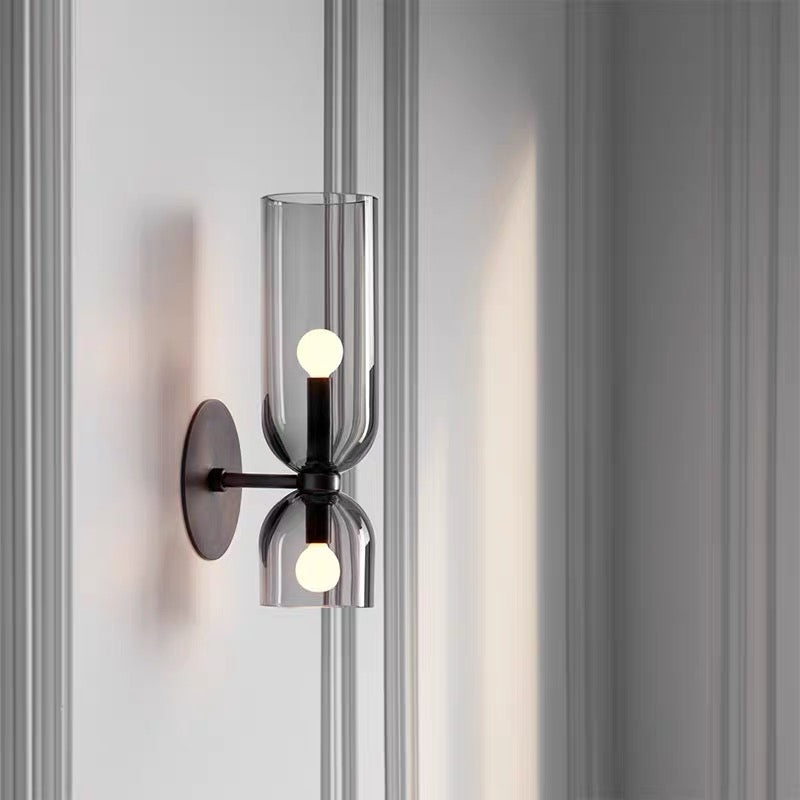 Contemporary Glass Twin Wall Light for Stylish Interiors
