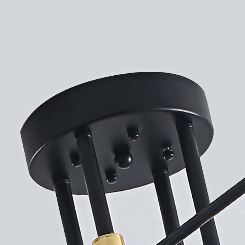 Modern LED Ceiling Lamp with Glass & Metal Design